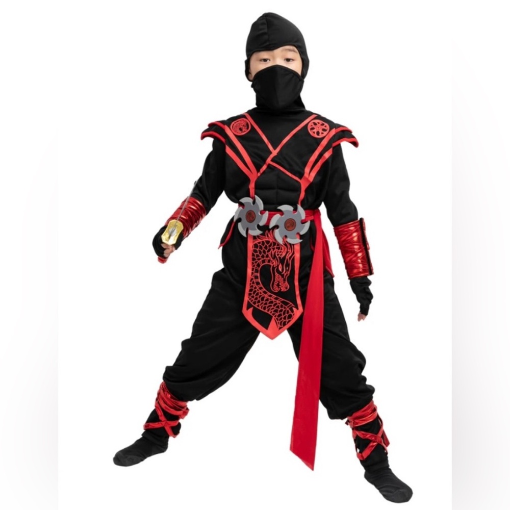 Spooktacular Creations | Red Dragon Ninja Halloween Costume | S